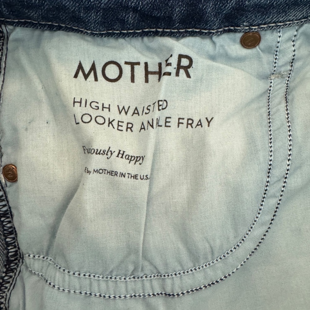 MOTHER The Looker Ankle Fray Jeans Furiously Happy Women's Size 27 2 - Picture 10 of 10